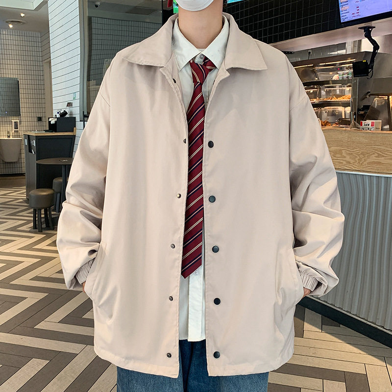 光板二开JK601特P55衬衫领外套男士2024春秋款痞帅夹克大码图片