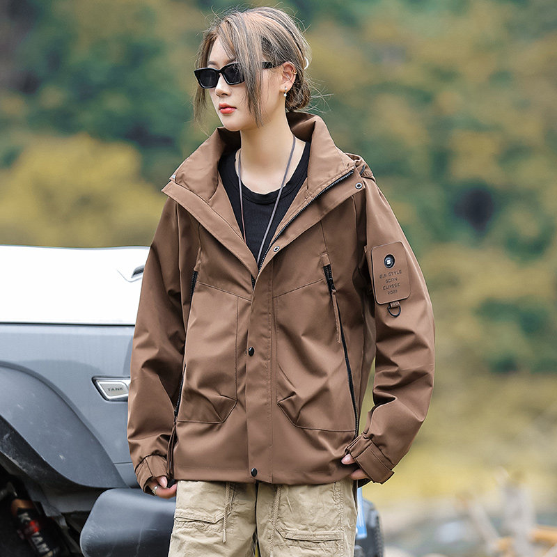 JK581-特P80连帽廊型宽松山系冲锋衣登山服情侣外套夹克三防外套,男装夹克,电商D310B