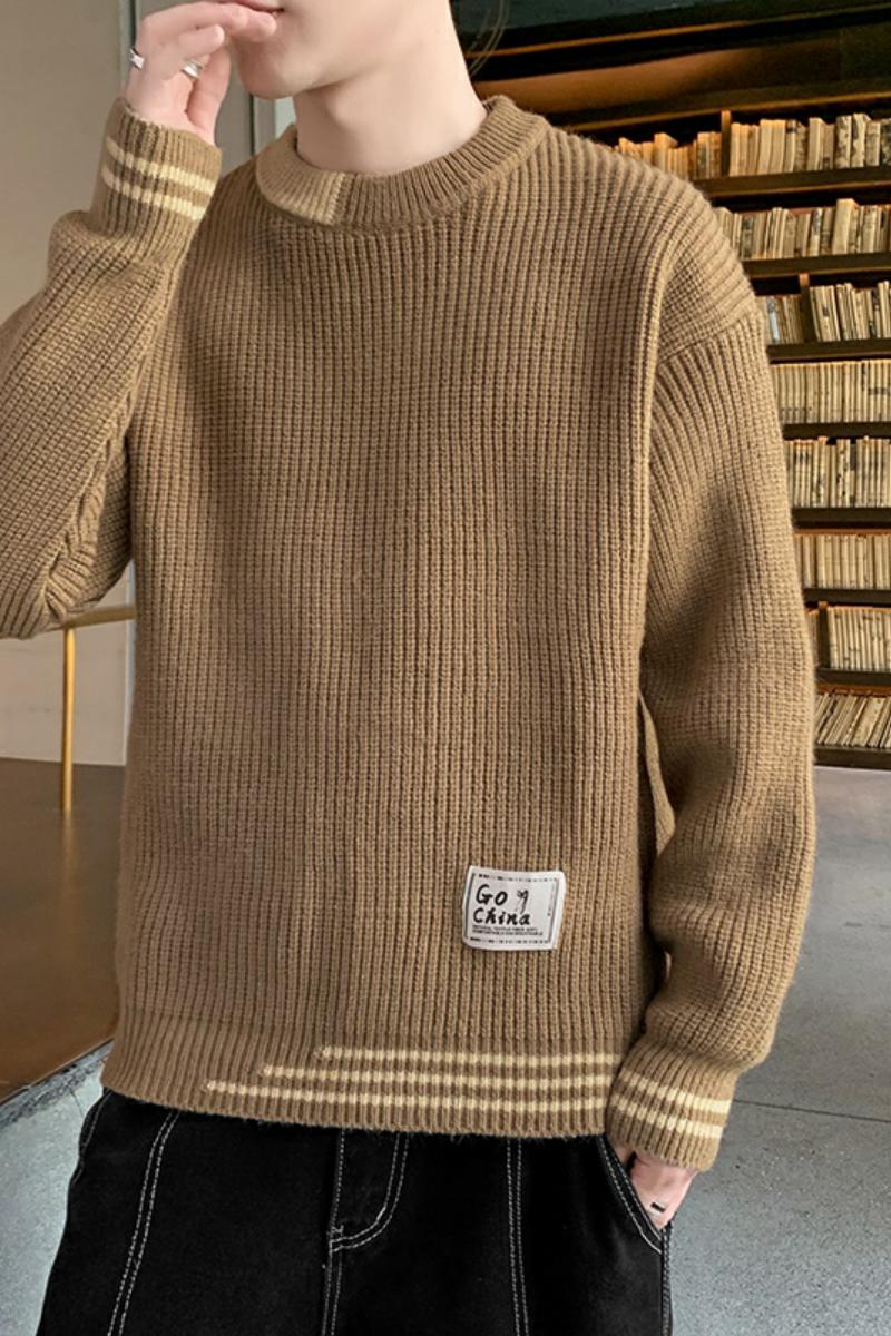 79139-P50男士半高领毛衣秋冬季宽松加厚青年针织,男装针织衫/毛衣,电商D310（原电商305）