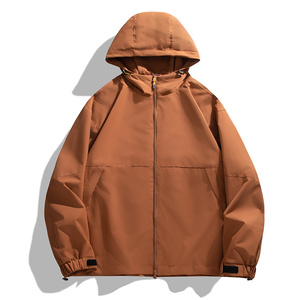 JK583-特P60连帽冲锋衣外套男猎装夹克春秋款美式复古工装机车服图片