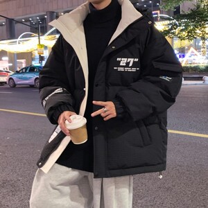 79002-P235羽绒服男士2024冬季新款短款连帽时尚休闲百搭保暖外套图片