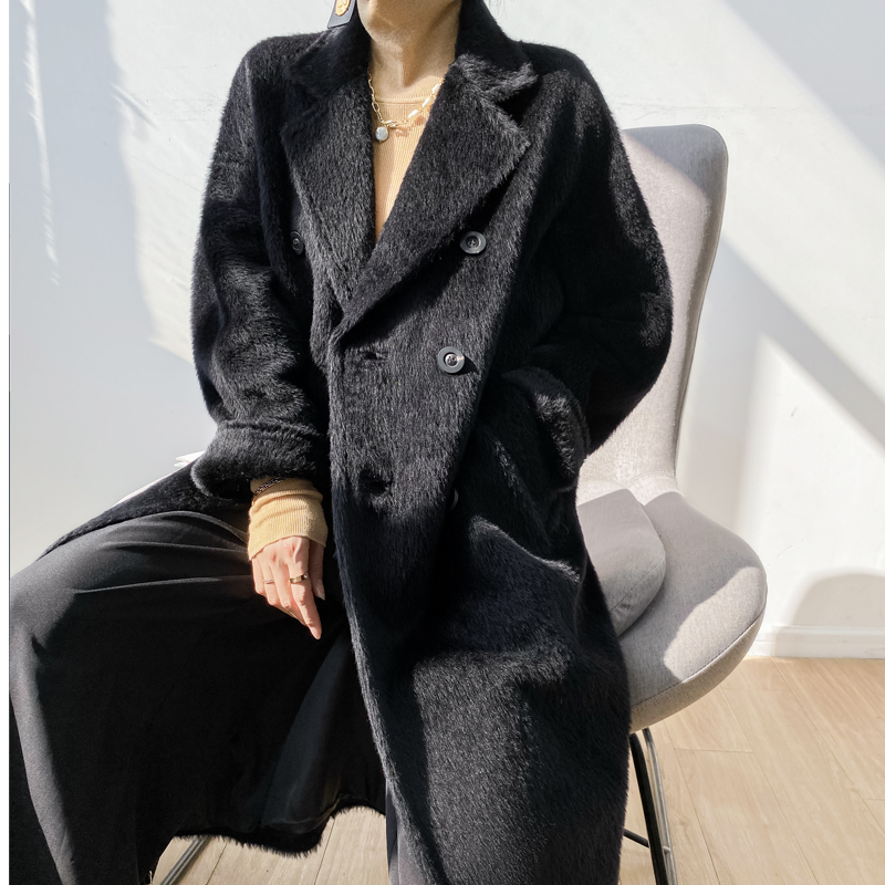 羊驼绒苏力中长款外套同质优价