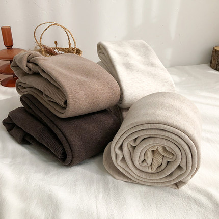 秋冬季保暖瘦腿1300D加厚加绒连裤袜连脚奶咖色燕麦色打底袜子女