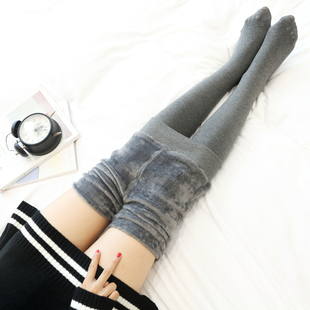 浅灰色连裤 瘦腿保暖袜加绒加厚抗寒打底袜踩脚 袜烟灰浅麻灰秋冬季