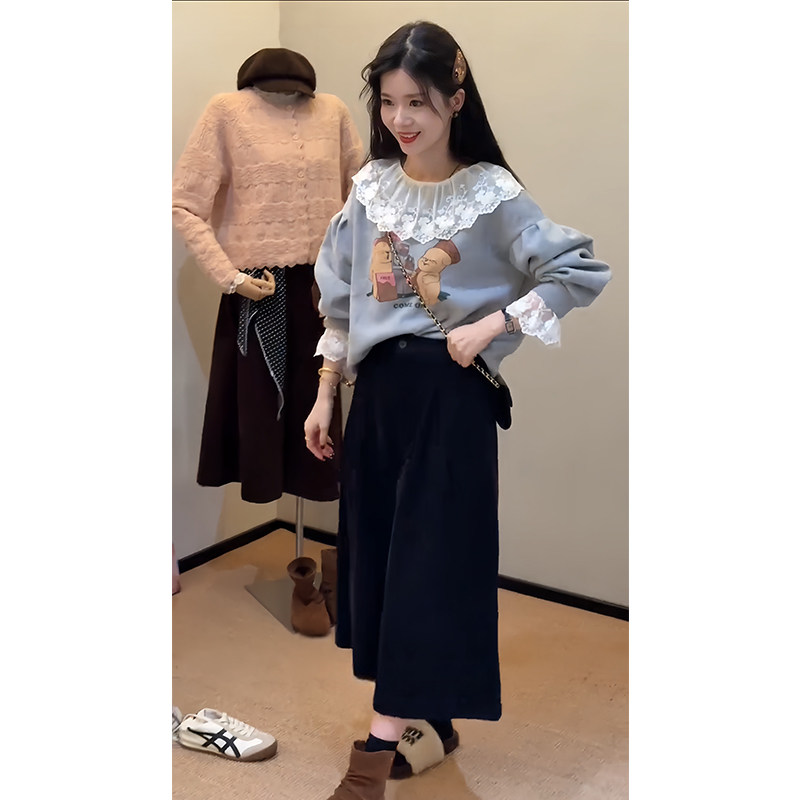 秋日巨好看的两件套气质减龄甜美蕾丝拼接印花卫衣阔腿裤两件套女,女装/女士精品,时尚套装,淘宝优惠券,粉丝福利购,淘宝优惠卷