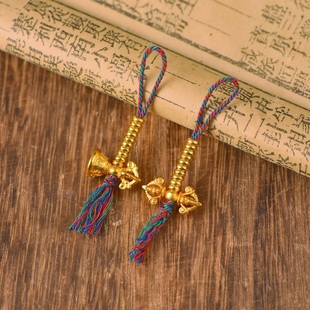 沙金古法工艺108颗计数器降魔杵金刚铃配件文玩手串侧挂配饰