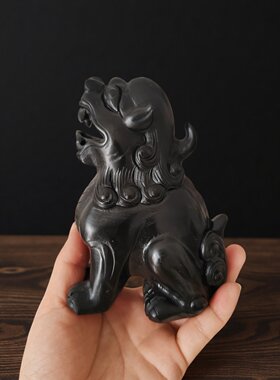 黑墨玉貔貅招财风水摆件客厅