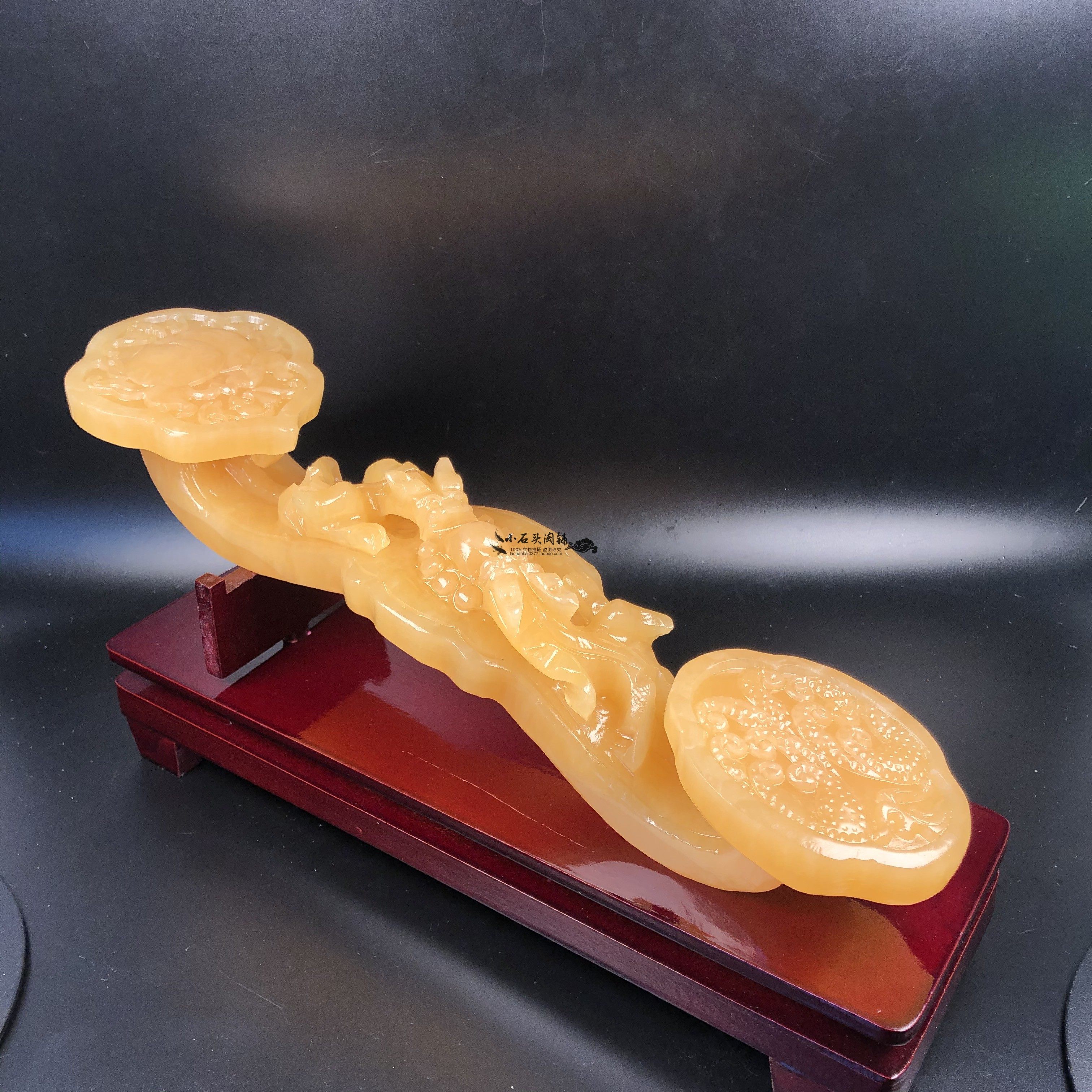 天然米黄玉如意桌面摆件现代家居客厅简约摆放办公室朋友日常送礼