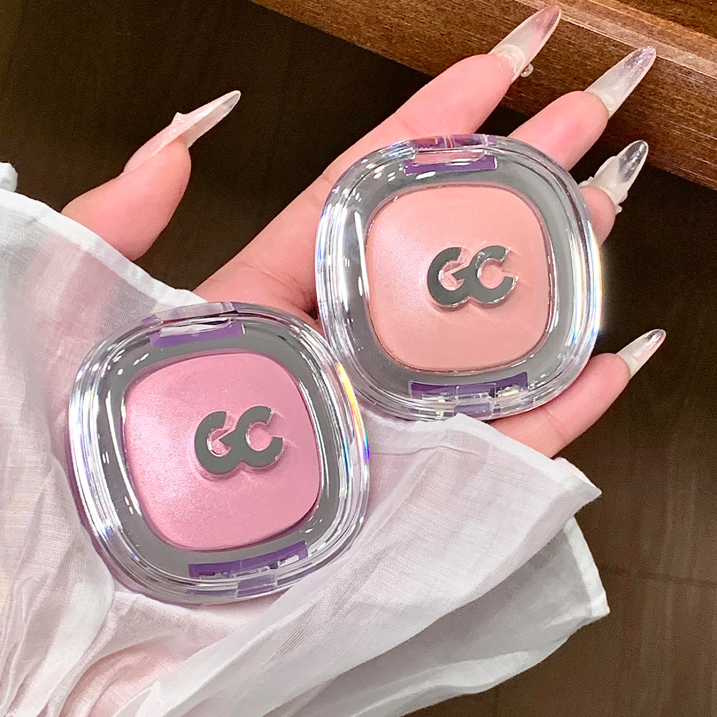 GirlsCrush冻干腮红高光粉微珠光脸部提亮透嫩氛围感水光膏正品gc