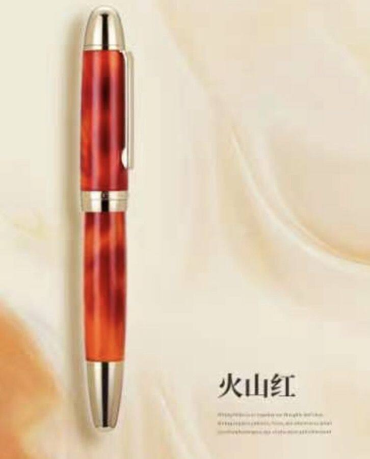 thumbnail for Jinhao Fountain Pen x169 Metal Rod, No. 40 Adult Calligraphy Practice Fountain Pen, Spiral Cap, Large Capacity Ink Suction