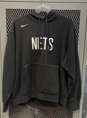 Nike nets耐克篮球卫衣男布鲁克林篮网队连帽速干潮流DR9319-060