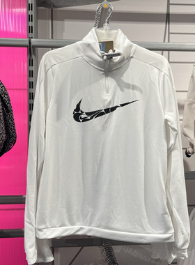 Nike耐克女子跑步长袖T恤半拉链速干立领运动休闲FN2637-010-100