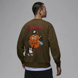 366 毛圈圆领针织运动休闲HV1750 Nike耐克Jordan卫衣套头衫 男法式