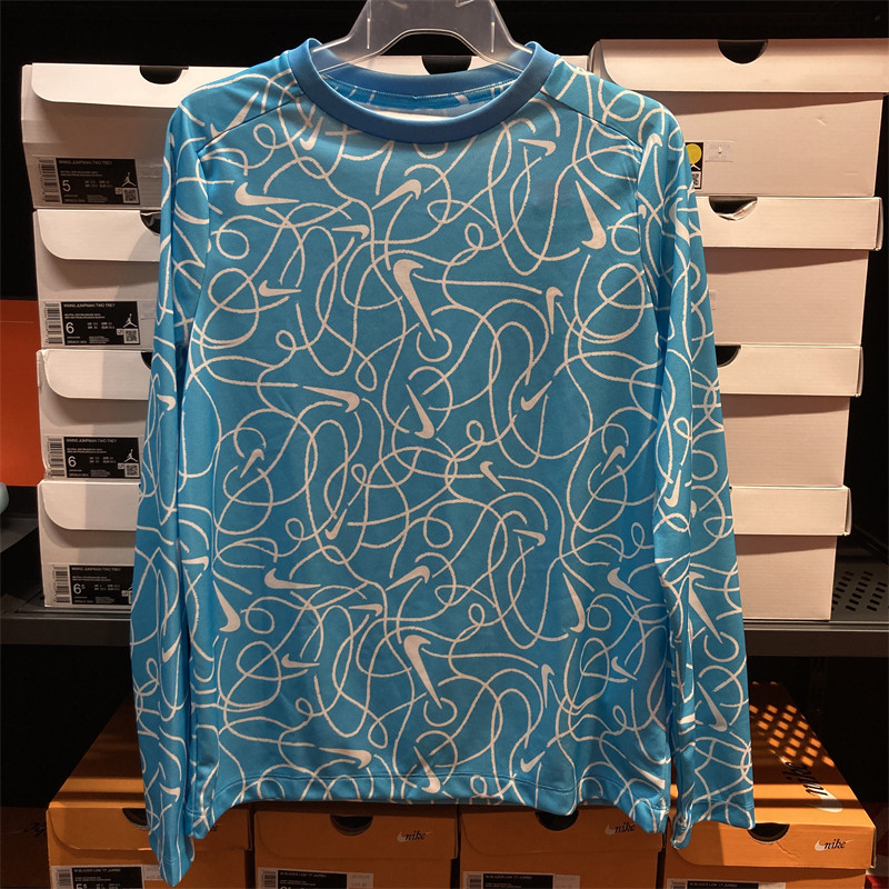 Nike耐克长袖大童男童多勾T恤图片