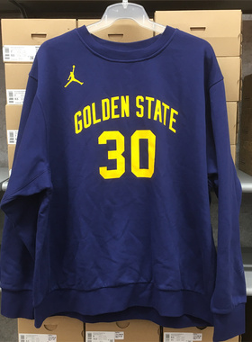 Nike jordan金州勇士队史蒂芬库里30号篮球卫衣套头衫DN9821-421