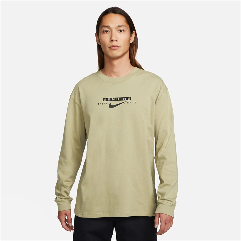 Nike sb tee耐克滑板长袖T恤男橄榄绿圆领纯棉潮流穿搭DX9469-276,运动服/休闲服装,运动T恤,淘宝优惠券,粉丝福利购,淘宝优惠卷