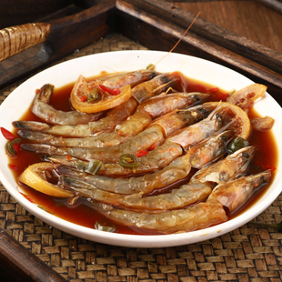 生腌虾酸辣柠檬虾泰式甜辣虾生呛无皮虾300g/罐即食大虾生呛海鲜