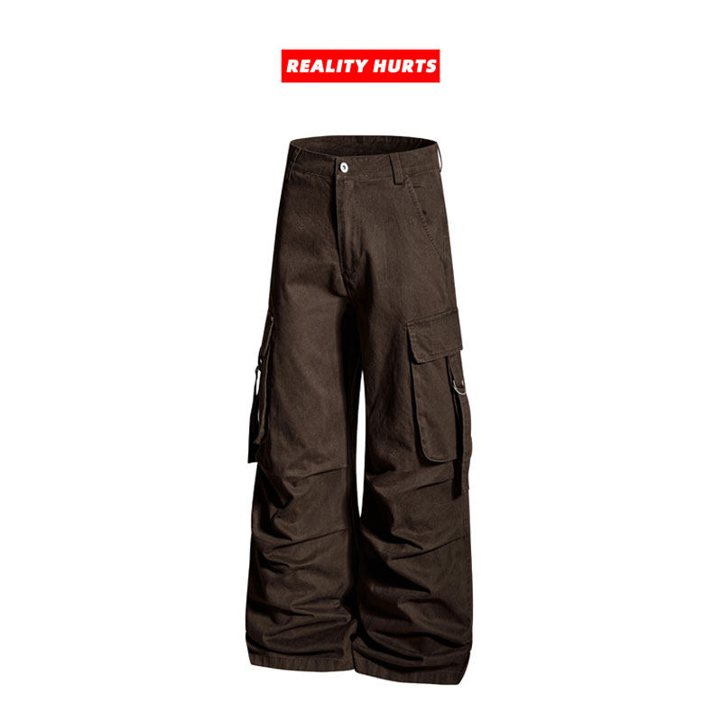 工装裤男女秋冬印花美式复古潮牌