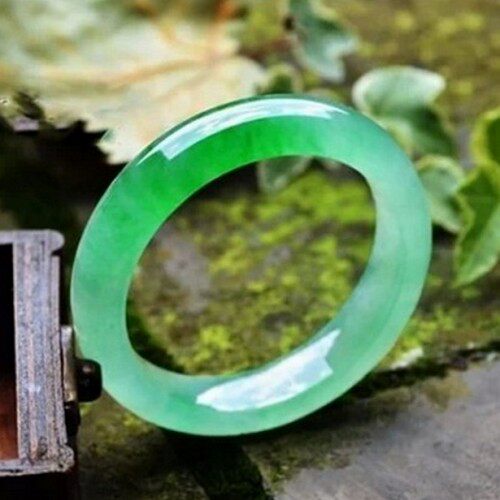 推荐缅甸翡翠手镯老坑冰种翡翠满绿色飘花玉镯女款玉手镯处理特价