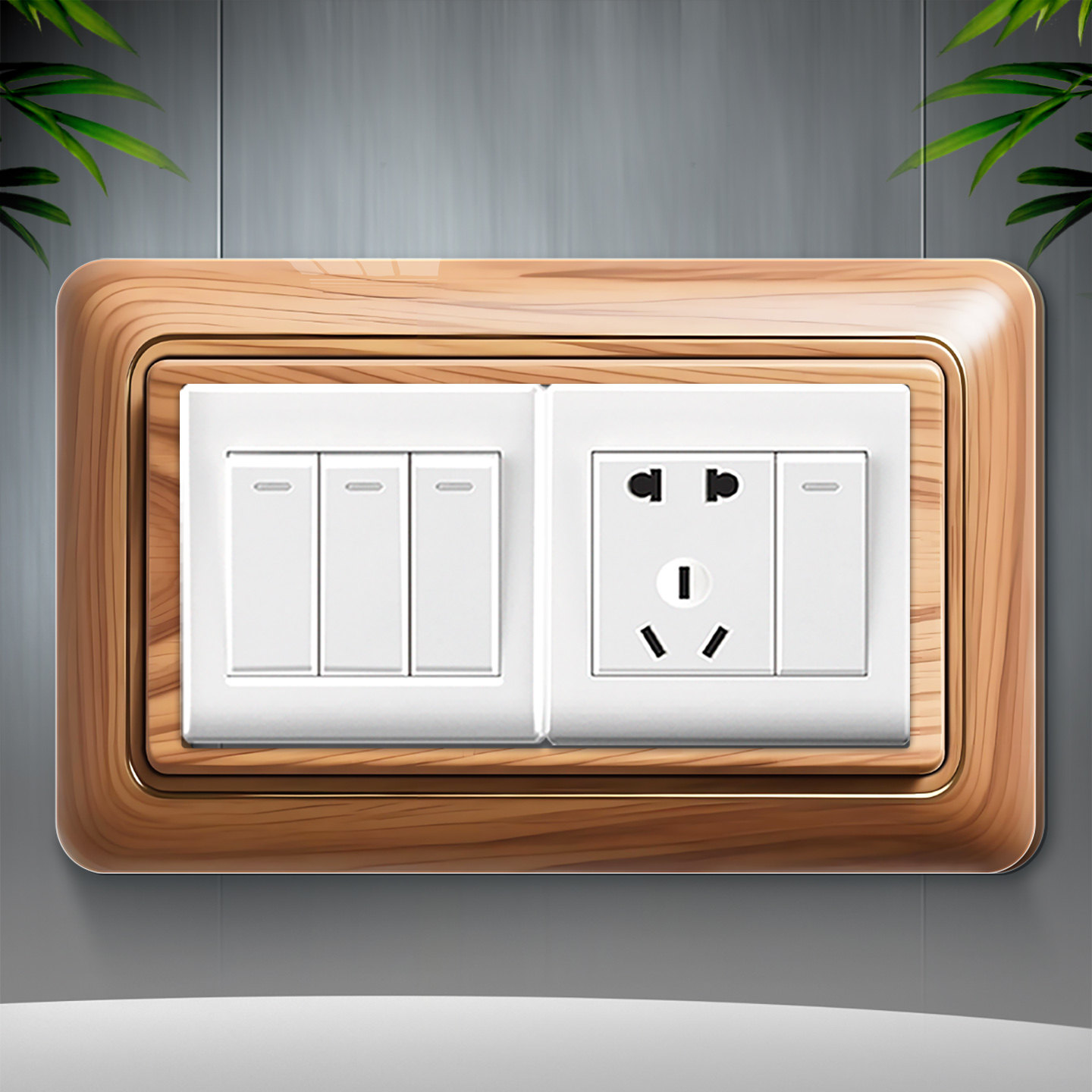 高级感开关贴简约保护套创意风亚克力遮丑贴长方形电源插座装饰贴,家居饰品,开关贴,淘宝优惠券,粉丝福利购,淘宝优惠卷