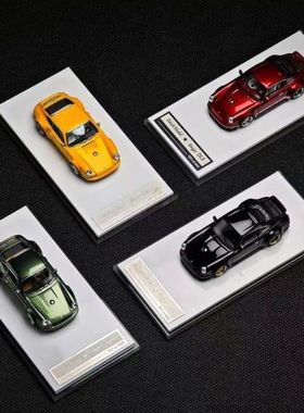 ZM 1:64 保时捷911 Singer Coupe 铁底 合金汽车模型收藏