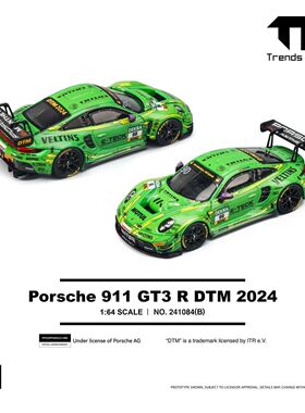 TH 1:64 保时捷911 GT3 R DTM 2024 可开盖 合金车汽车模型收藏