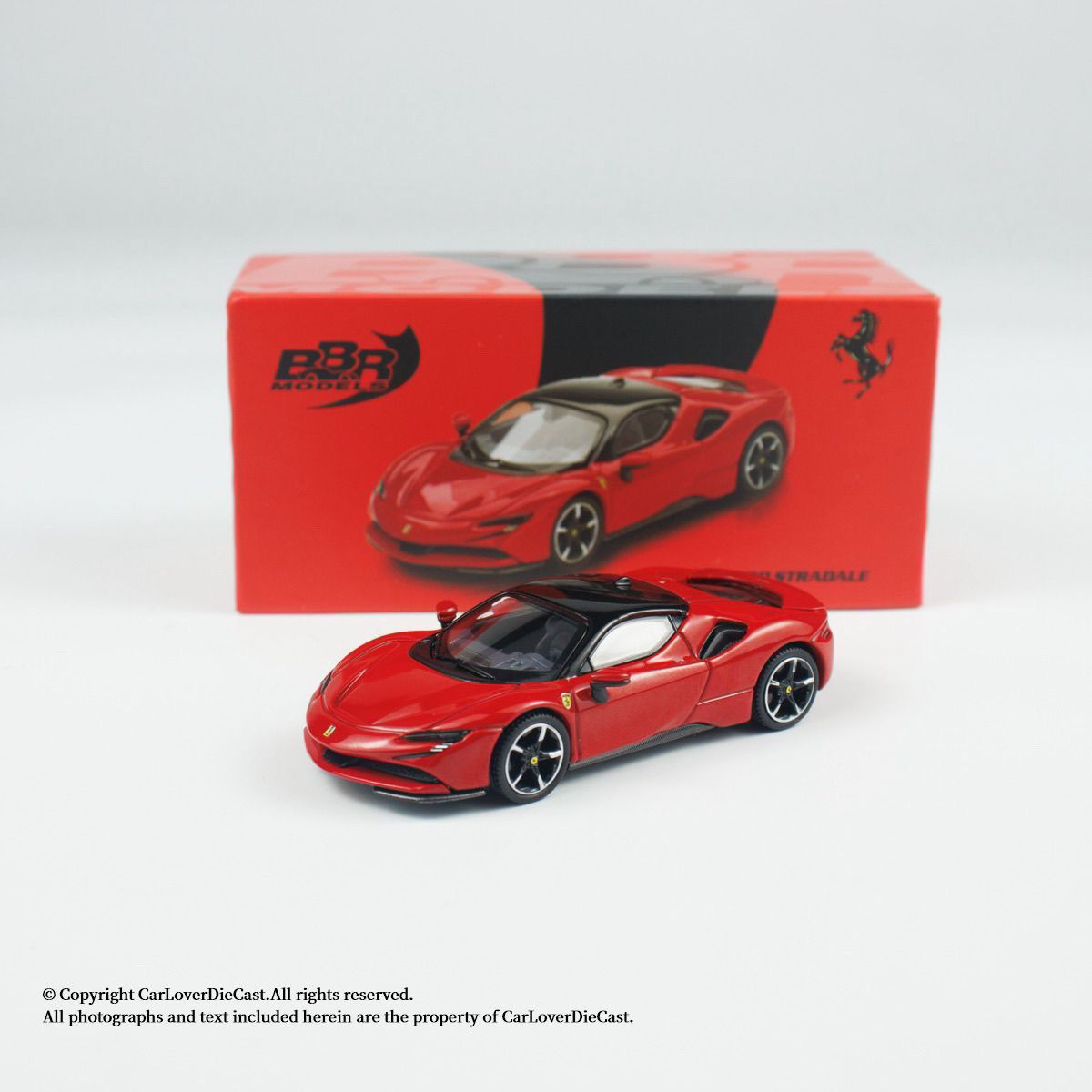 BBR 1:64 法拉利SF90 红色硬顶 合金汽车模型收藏
