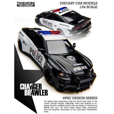 PSC车舍TM  1:64 道奇战马 斗殴者 宿敌 路障警车LSPD 合金车模