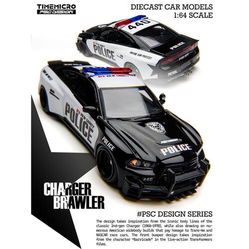 PSC车舍TM  1:64 道奇战马 斗殴者 宿敌 路障警车LSPD 合金车模