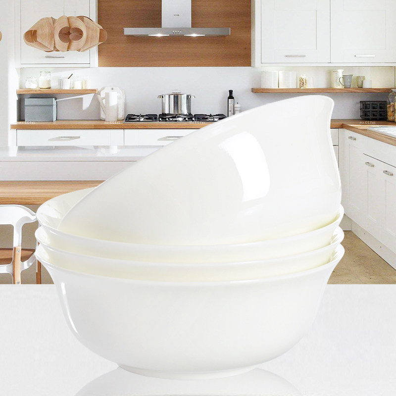 4个纯白中式骨瓷6寸面碗泡面碗陶瓷餐具釉下彩瓷碗汤碗饭碗陶瓷碗|msdalam kategori pinggan mangkuk, pinggan mangkuk, Bowl - dari Buy2taobao.com untuk memberikan perkhidmatan ejen Taobao profesional membeli