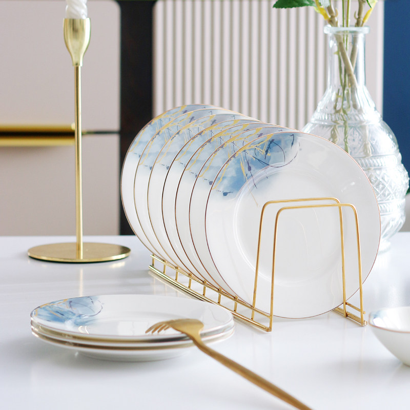 骨瓷家用6英寸小盘子骨碟轻奢金边碟子甜品碟吐骨头盘碟早餐碟,餐饮具,碟,淘宝优惠券,粉丝福利购,淘宝优惠卷