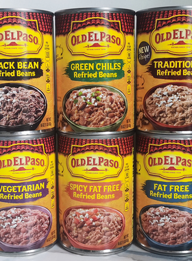 Old El Paso Refried Beans美国欧帕蔬菜多种速食炒豆酱茸罐头