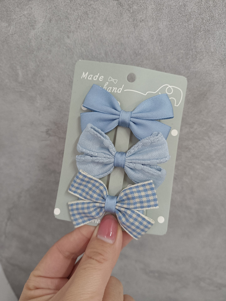 甜美可爱儿童发夹套装蓝色格子绢纱小蝴蝶结边夹刘海夹发卡发饰品,饰品/流行首饰/时尚饰品新,发饰,淘宝优惠券,粉丝福利购,淘宝优惠卷