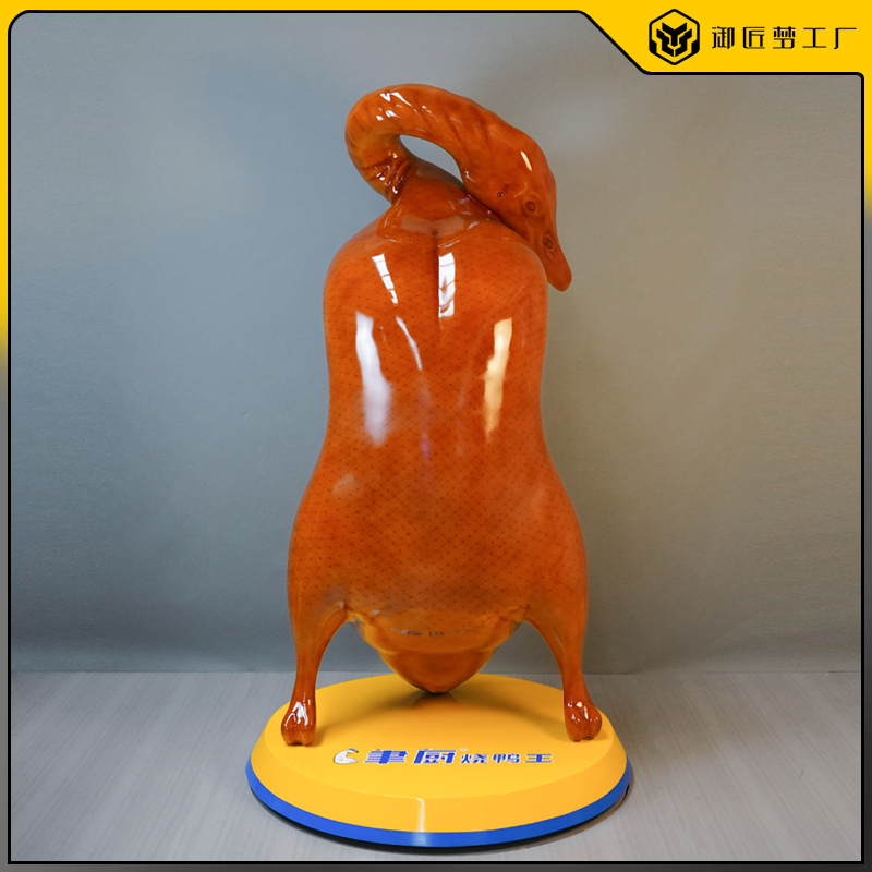 玻璃钢烤鸭雕塑中式烧腊定制美陈