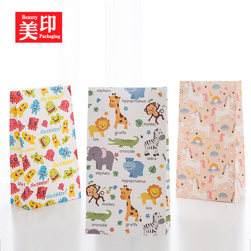 平口动物独角兽生日可爱小纸袋