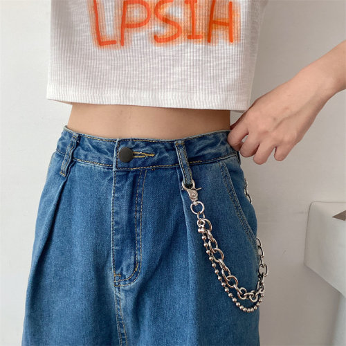 高级感小众裤子链条装饰裤链