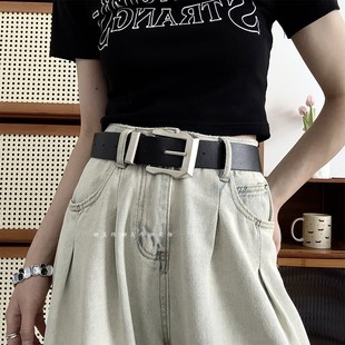 柳吴伟个性皮带女款配牛仔裤2025新款设计感小众腰带男黑色裤带宽