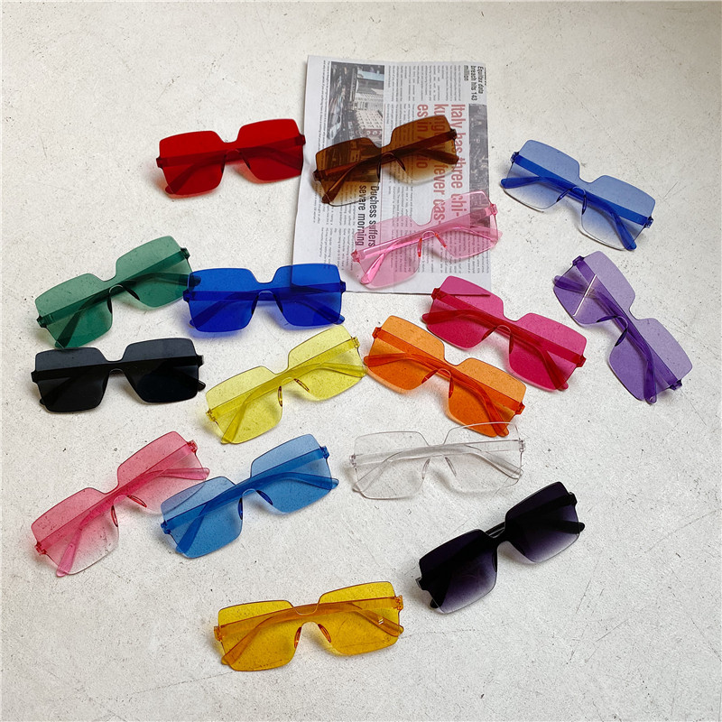 ins网红街拍复古凹造型墨镜女韩版时尚原宿风圆脸彩色太阳眼镜