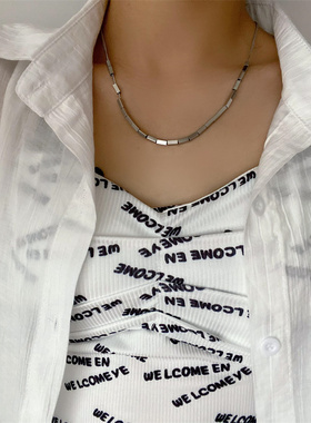 高级感小方块项链