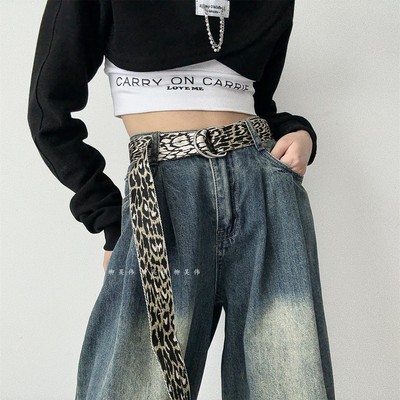 豹纹~设计感小众男女同款皮带！