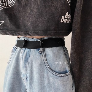 弹力松紧腰带女配牛仔裤装饰百搭裤子收腰神器女款皮带男士裤带宽