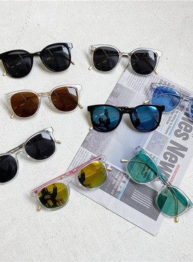 复古风街拍ins圆脸显瘦太阳镜