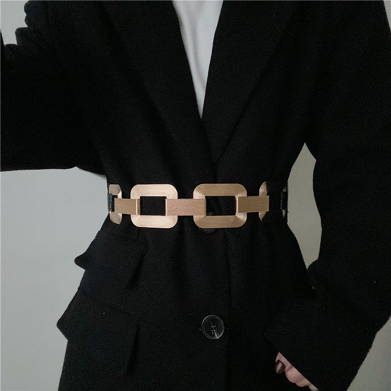 欧美高级感腰带配裙子衣服腰封图片