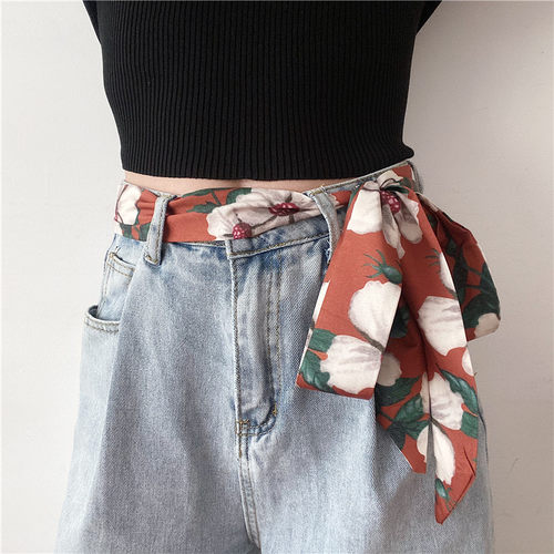 加长丝巾长条丝带裤子收紧皮带