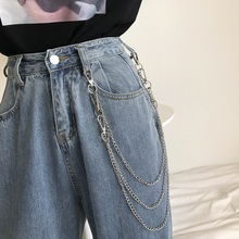 饰好看 链条简约装 欧美朋克风时尚 ins饰品男女潮流嘻哈金属牛仔裤