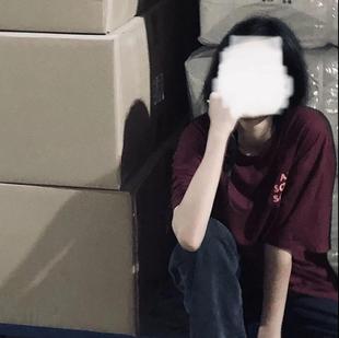 潮休闲体恤衫 纯棉慵懒风短袖 新款 T恤女学生韩版 宽松字母印花夏季