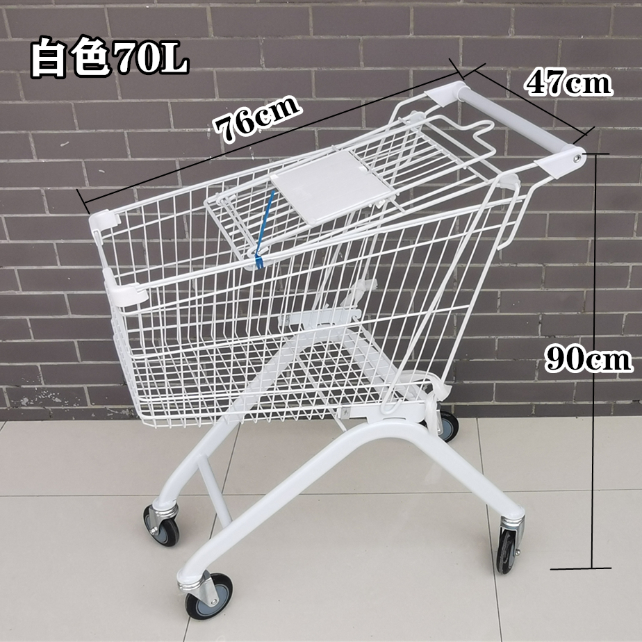 拍照道具静音白色网红摄影购物车