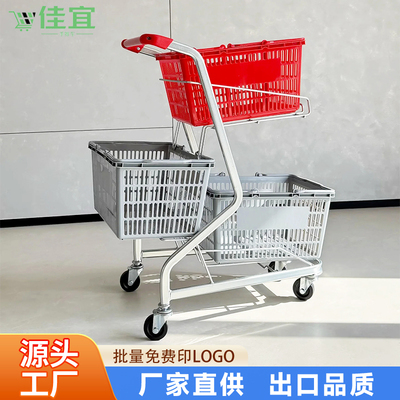 可放购物篮无框推车零食店手推车