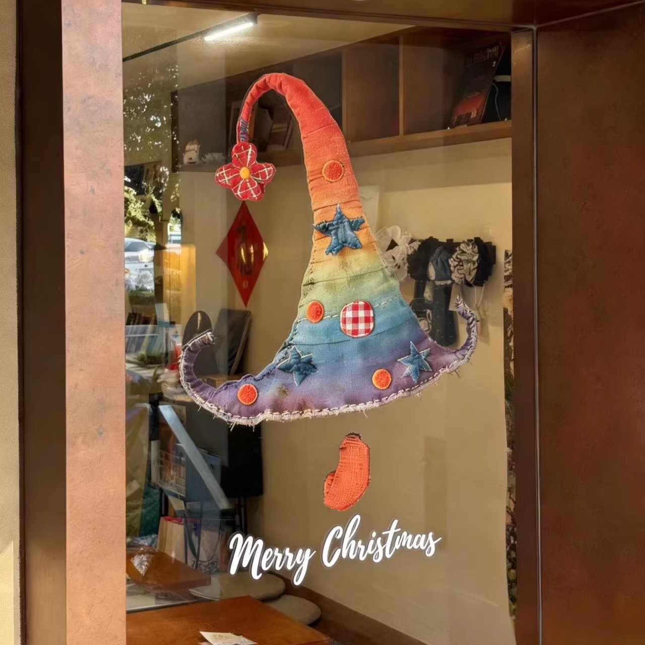 布艺圣诞节窗户装饰贴纸公司橱窗