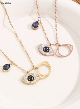 钛钢EvilEye恶魔之眼项链